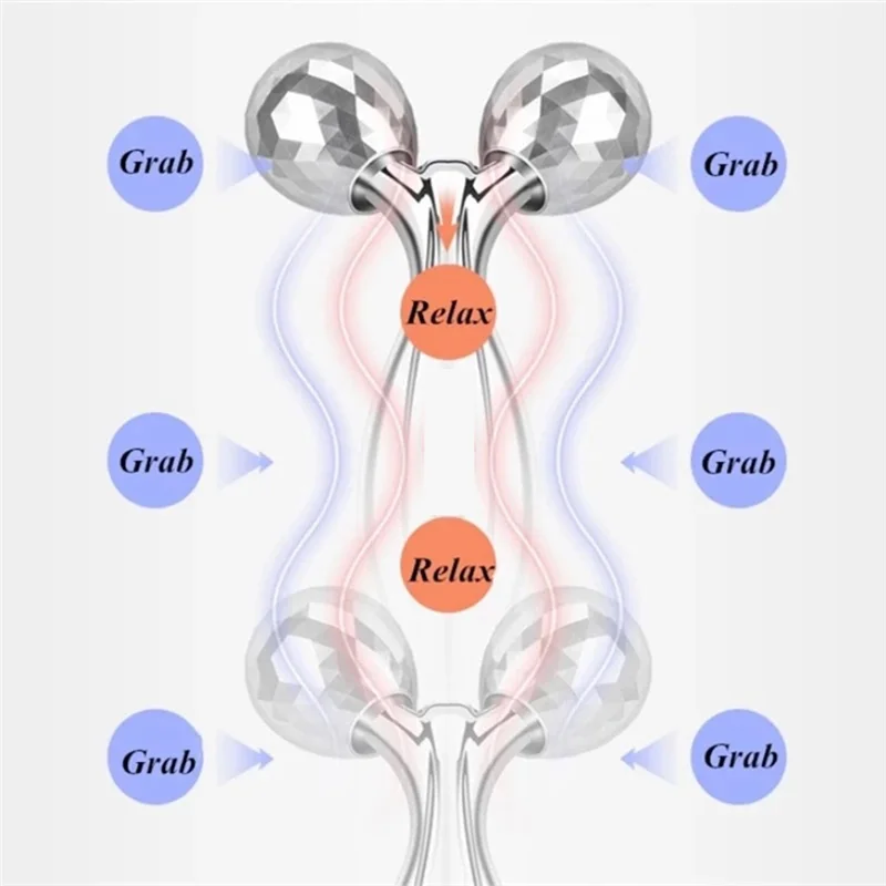 A23F-Thin Face 360° Rotatable Wrinkle Remover High Quality Facial Beauty Device Thicker 3D Roller Massager Skin Firming