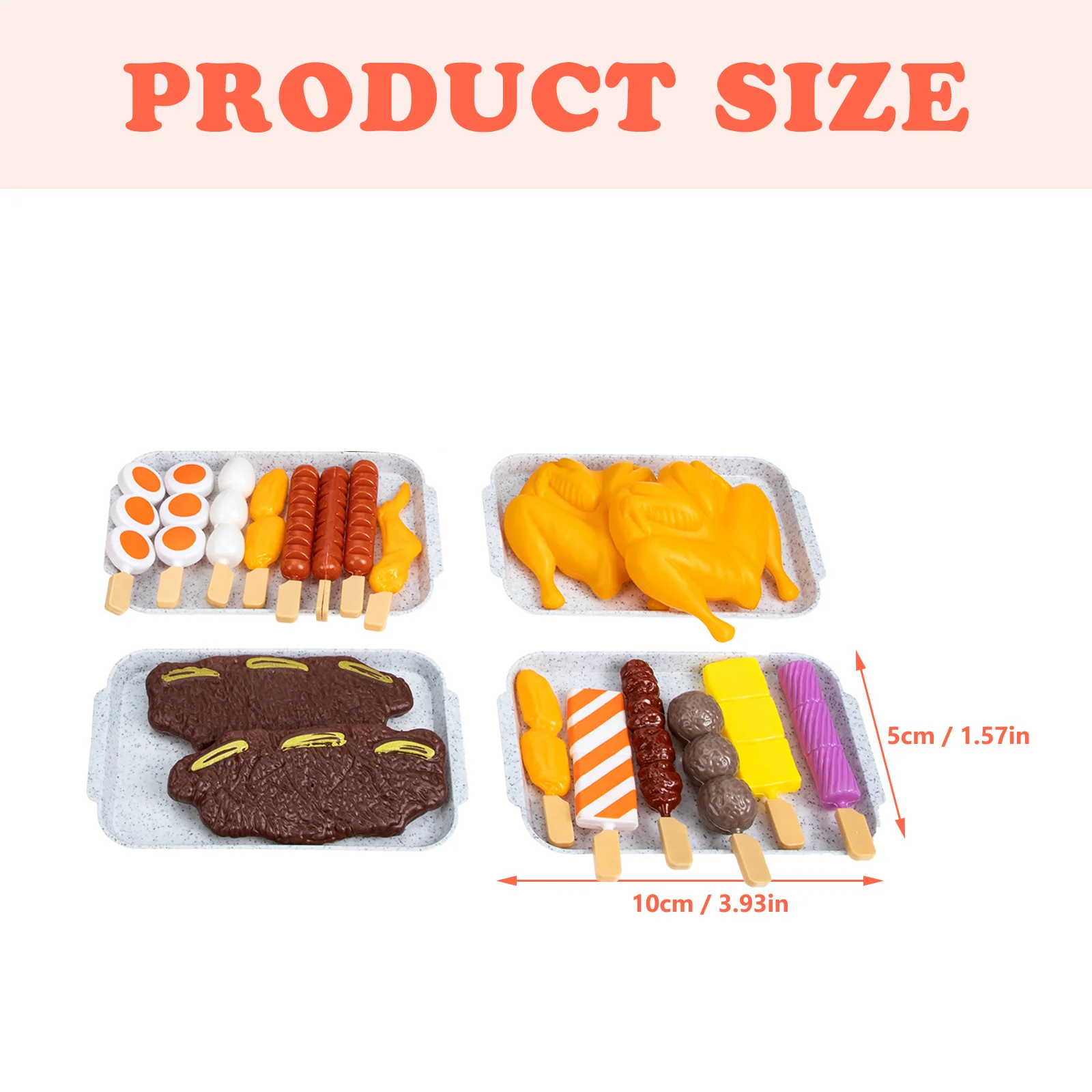 Barbecue Play Set Pretend Toy Simulated Children Kitchen Plaything Grill Skewer Kids BBQ Food Imitation Model Hamburger