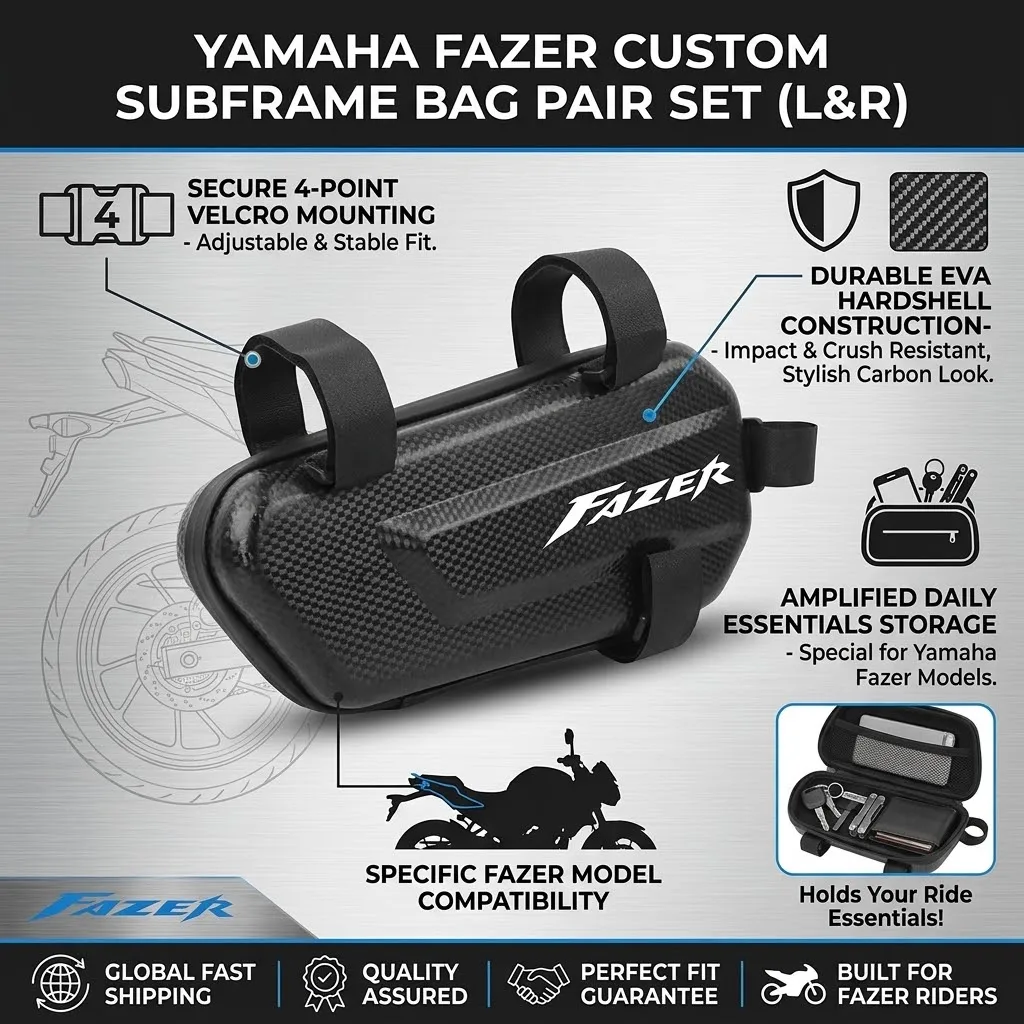 EVA Hard Shell Thickened Fabric Motorcycle Storage Bag Side Bag With LOGO For Yamaha FZ1 FZ6 FZ8 FZ-1 FZ-6 FZ-8 Fazer 150 250
