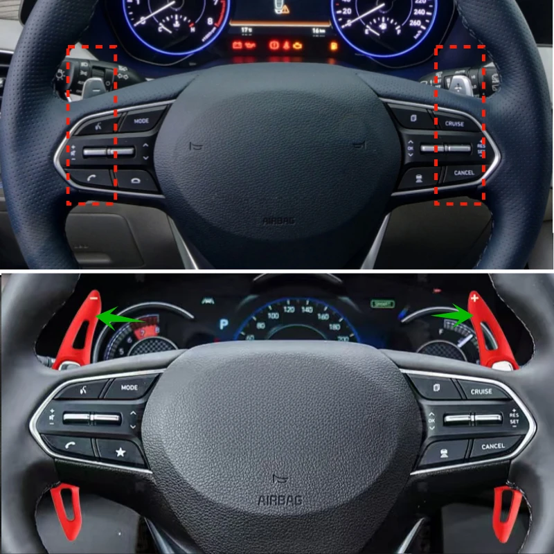 

For Hyundai Santa Fe Festa Palisade 2019 2020 2021 2022 Car Steering Wheel Gear Extension Shifter DSG Accessories