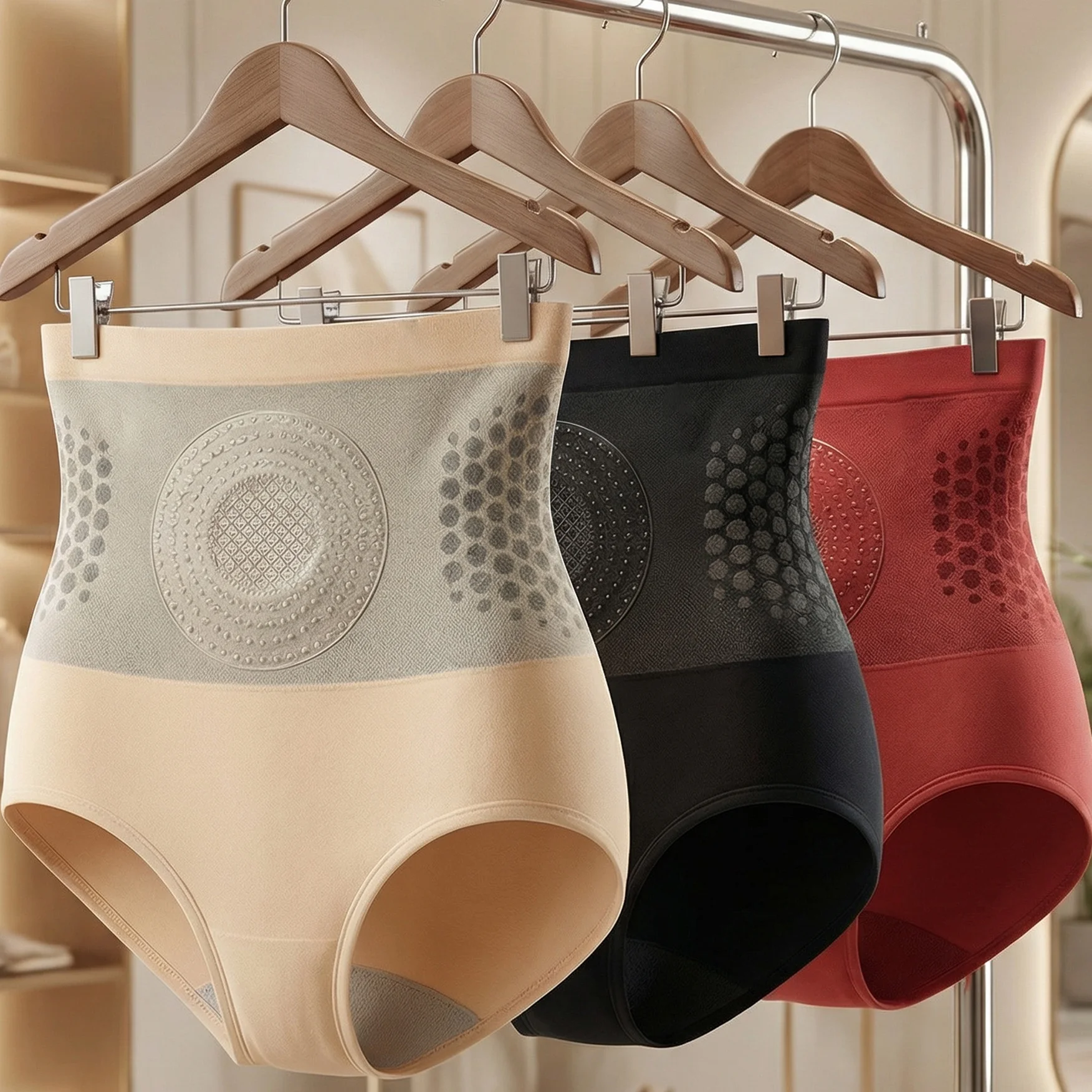 High‑waist Shaper Panties Micro‑particle Sculpting Tummy Waist Support  Butt Lifting Breathable for Daily Wear Shaping Briefs