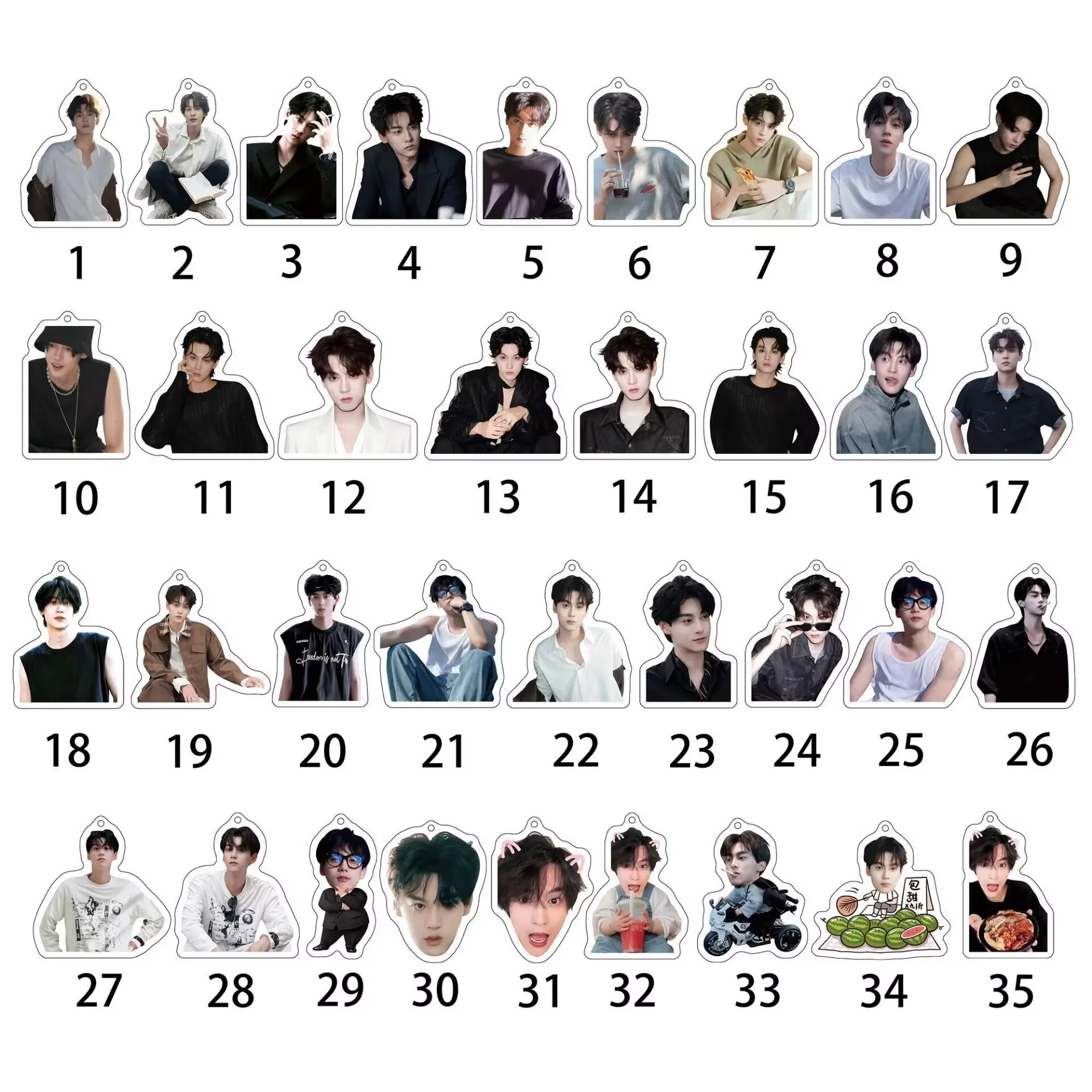 "Reverse love" 아크릴 맞춤형 별 테마 열쇠고리 Tian Xuning 레벨 크리에이티브 백팩, 가방, 펜던트, 액세서리