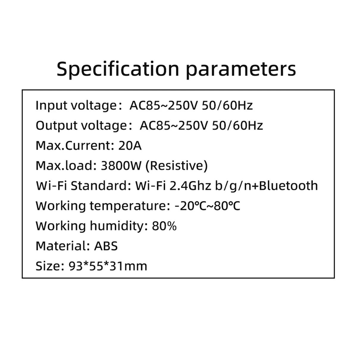 WiFi Temperature Switch with 2M Sensor Smart WiFi 20A Thermostat Temperature Switch Supports Voice Control