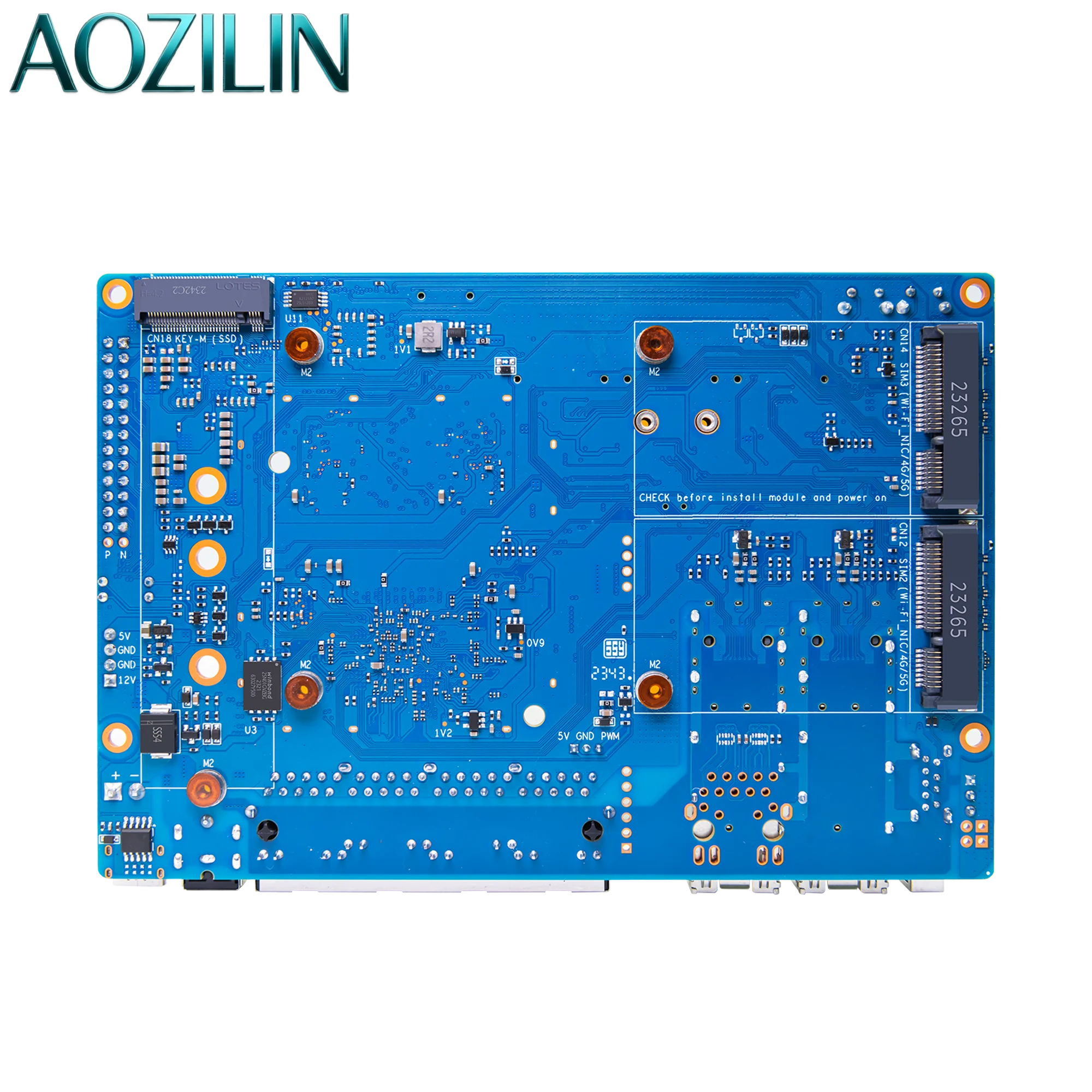 Banana Pi Bpi-r4 Mediatek Mt7988a Quad-Core Corex-a73 4GB DDR4 Support Openwrt Smart Router Board, Dual Gigabit Ethernet Ports