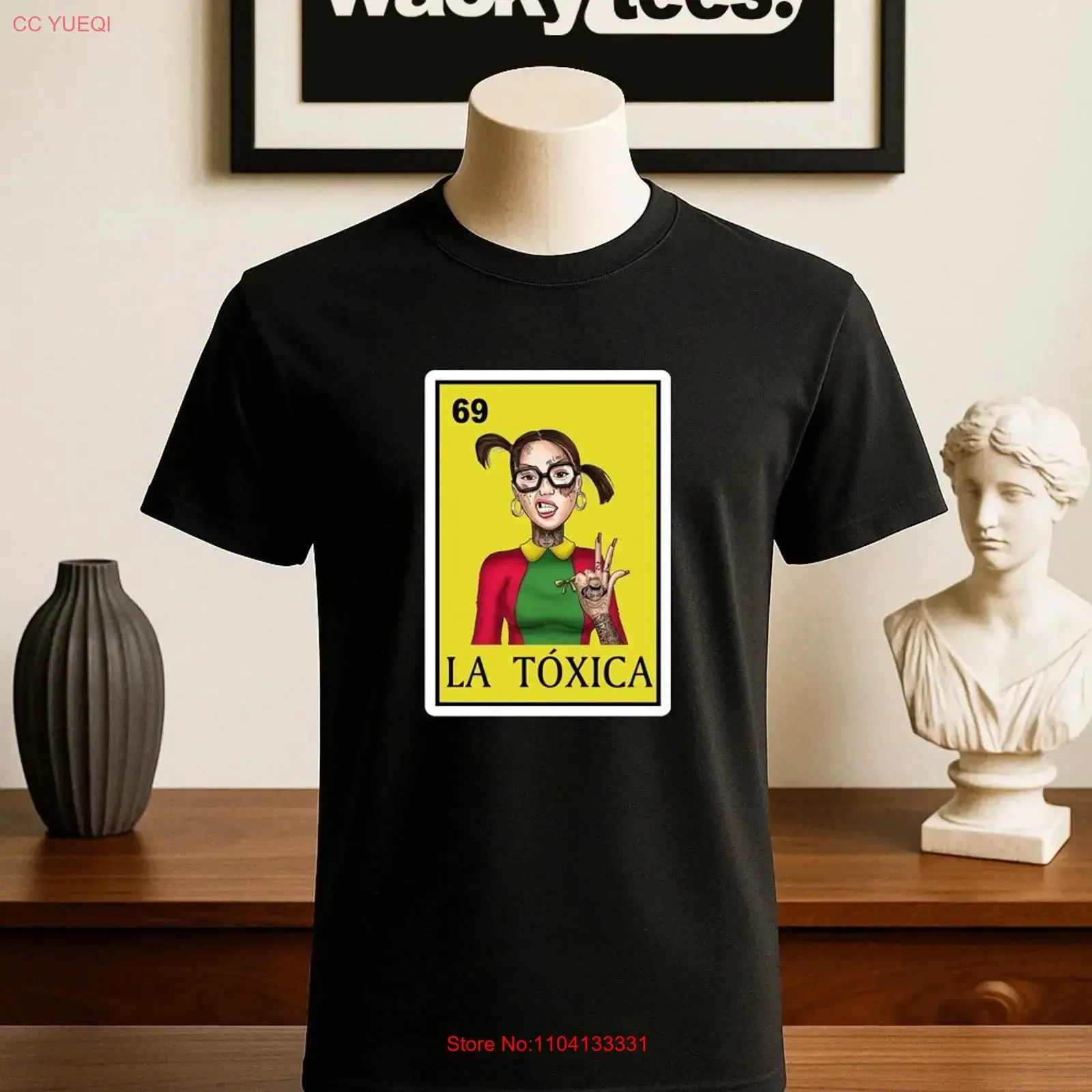 La Toxica Chilindrina Loteria Mexican Bingo T Shirt vintage Washed Versatile fashion homme Top For Everyday Wear Soft graphic