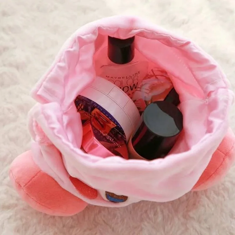 Kawaii Cartoon Anime Star Kirby Cosmetic Bag Cute Pink Portable Storage Bag Coin Purse Girland Child Holiday Gifts