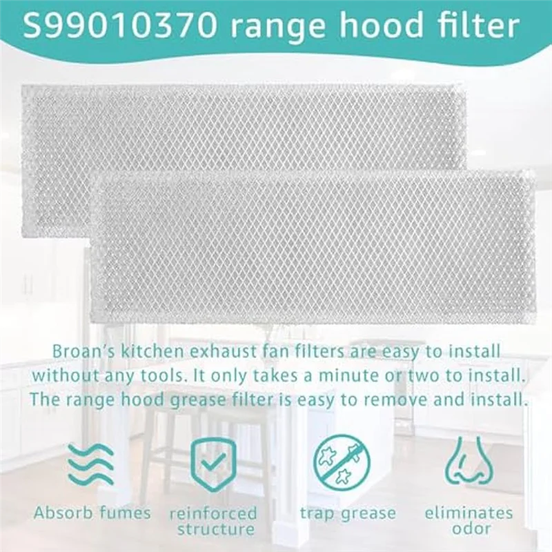 AA86 Filtro cappa S 99010370   Per cappe Broan Nutone PM250 PM390 B 08087922 , AP 5950107 , SB 08087661 , 99010370 , 2002603