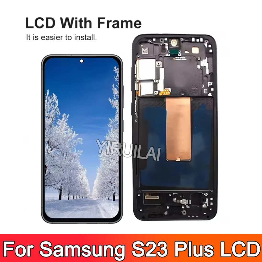 OLED For S23 Plus Screen Assembly for Samsung S23+ S916 S916B S916U Lcd Display Digital Touch Screen Replacement