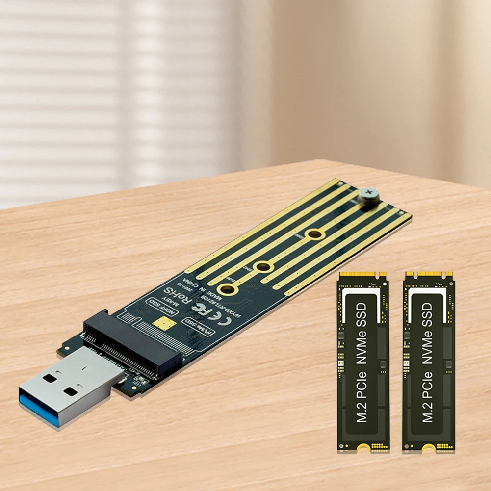 NVMe-USB 어댑터 최대 2TB PCIe 기반 M-Key 하드 드라이브 리더 M-Key M.2 NVMe-USB 카드 리더 (M.2 2230 2242 2260 2280 SSD용)