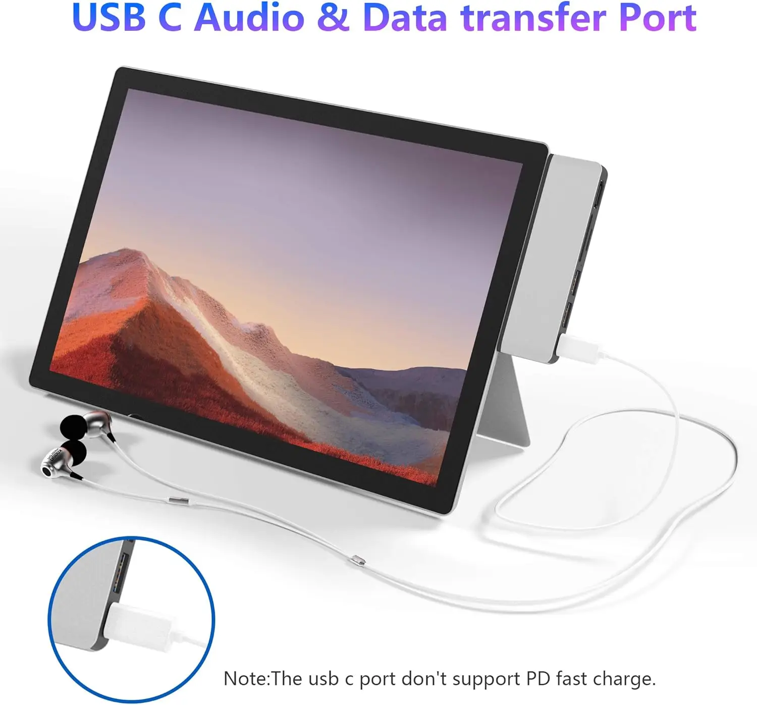 Imagem -04 - Superfície Pro Hub Dock com Adaptador Hdmi 4k Usb 2usb 3.0 sd Leitor de Cartão tf Conversor para Microsoft Pro7