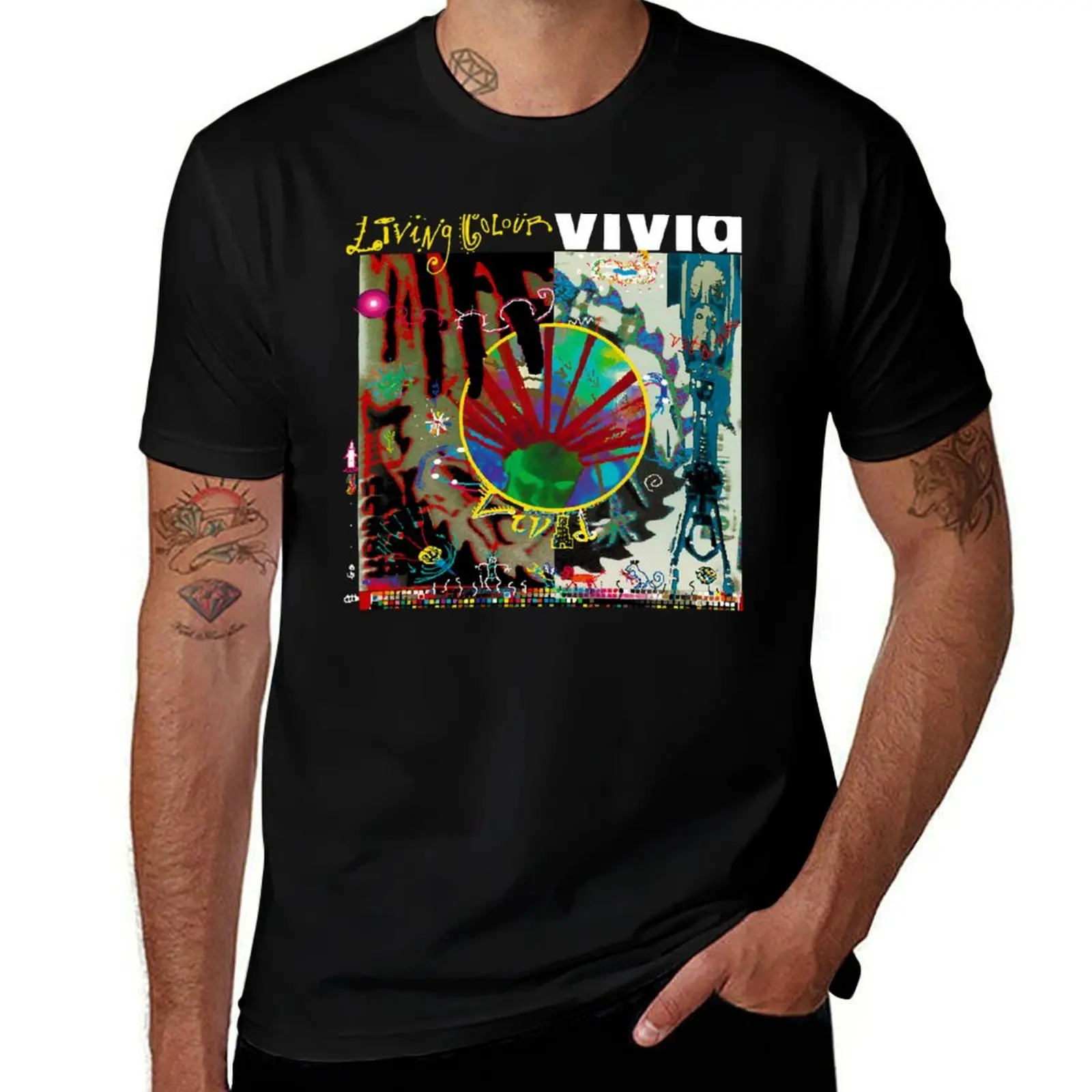

Living colour rock band legend vivid album T-Shirt Casual Fashion Print Tee Top