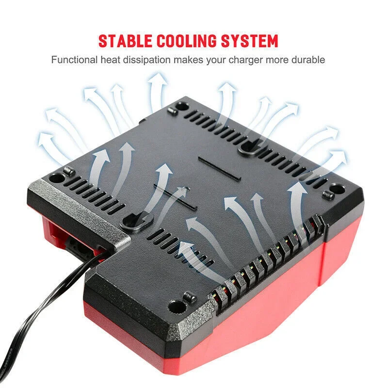 Replace 3A 12V 14V 18V Rapid Fast Li-Ion Charger Fit For Milwaukee M12-18C Dual Port Multi-Voltage Lithium-Ion Battery M12 M18