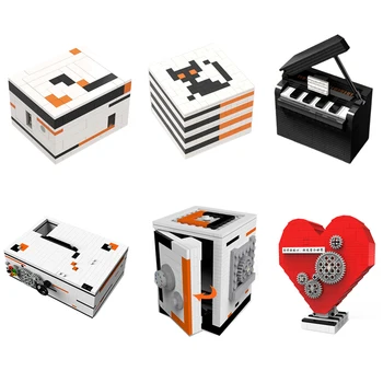 MOC – boîte de décryptage d'intelligence, blocs de construction magiques de couleur, Kit de Puzzle, étui à bijoux, modèle de briques, jouets créatifs, cadeau pour enfants