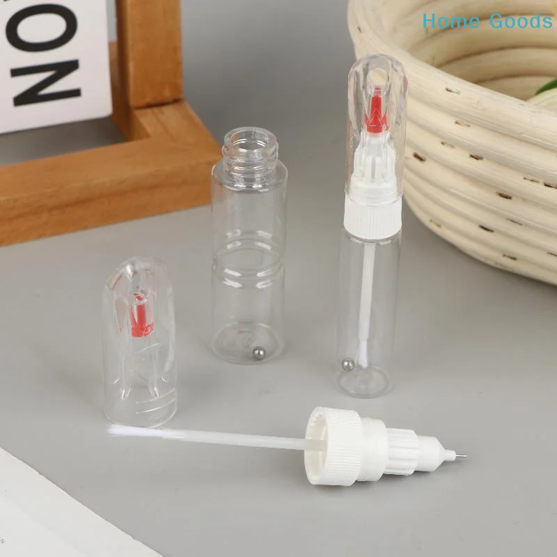 1/5Pcs 2 In 1 Needle Brush Dual-use Nail Polish Pen Paint-mending Pen Dotted Pen+Drawing Pen Empty Bottle Touch-up Paint Bottles