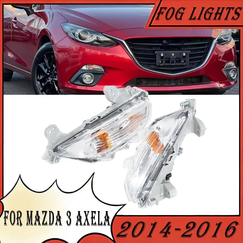 Front Bumper Lights Fog Light For Mazda 3 axela 2014 2015 2016 Daytime Running Drive Light Turn Signal Indicator Lamp Foglight