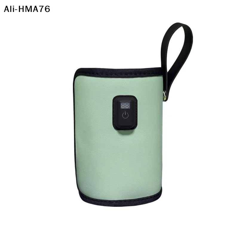 【HA76】2025 1Pc USB Charging Feeding Bottle Heater Heating Sleeve Milk Warmer 7 Temperature Adjust Insulated Breastmilk Warm Bag