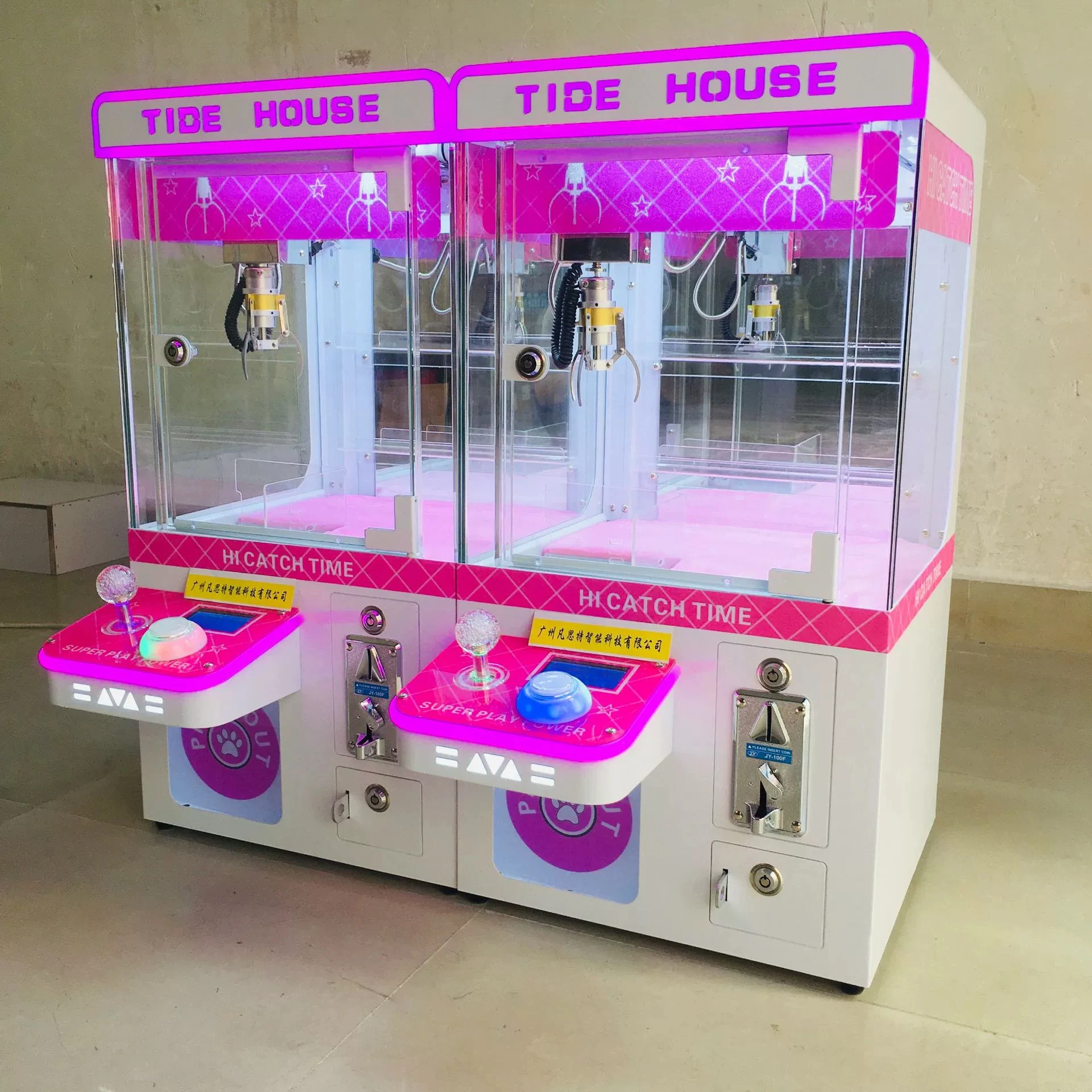 

High Quality Tide House Coin-Operated Mini Claw Crane Machine Tabletop Toys and Gifts Doll Prize Vending Machine