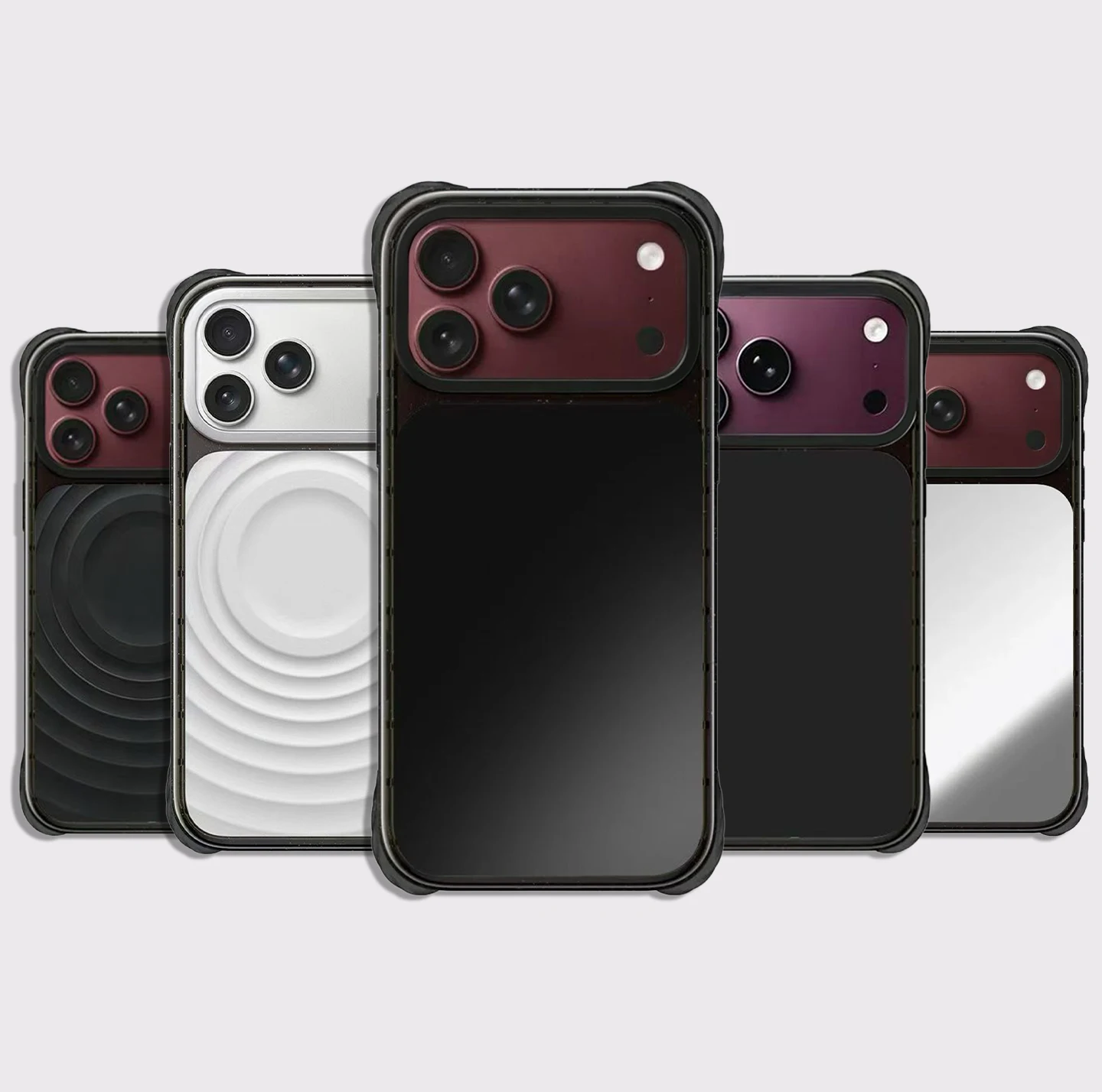 Mirror Wave Plain Impact Case - Mirror / Glaze Magnetic Cover: Compatible with IPhone 18 17 Pro Max 18Pro