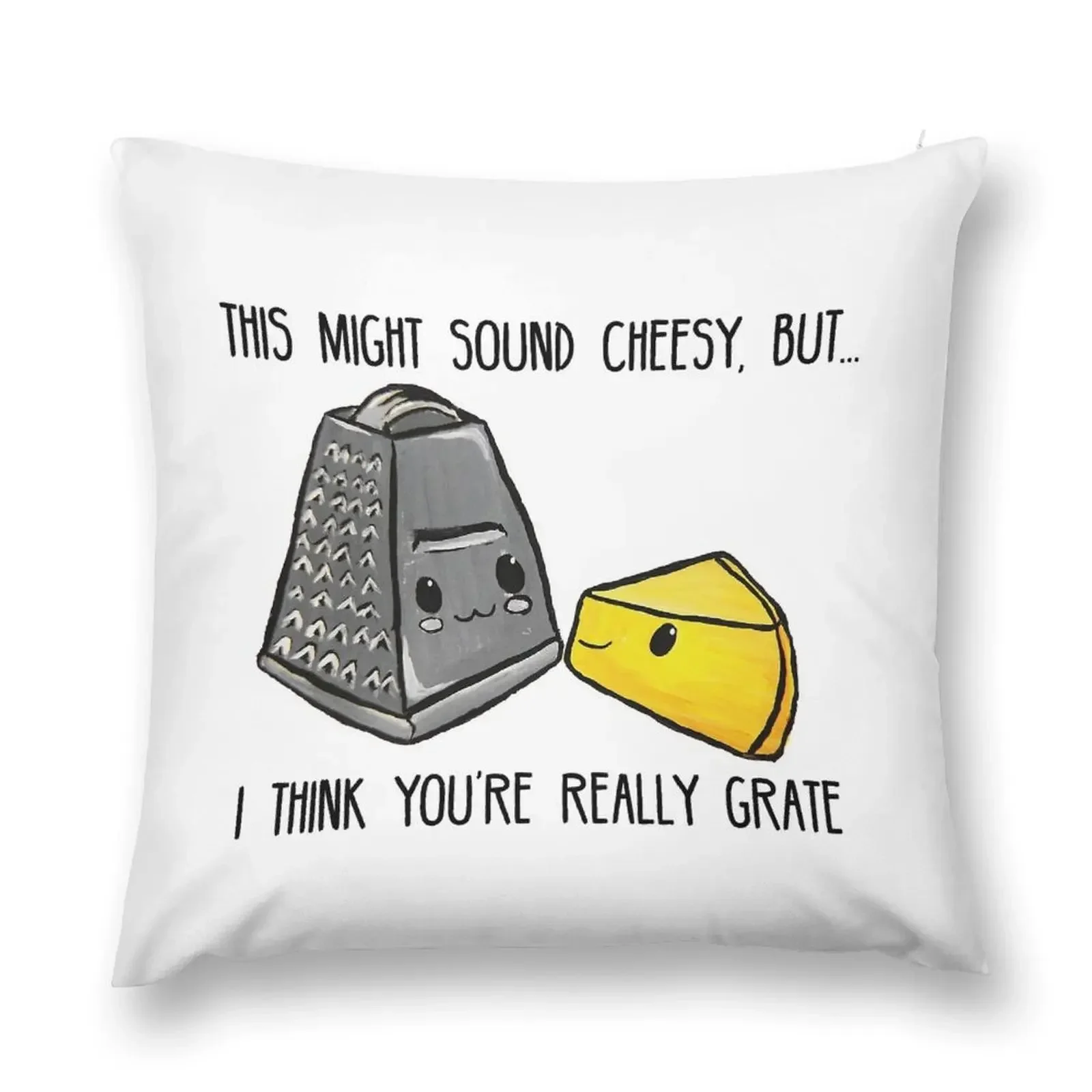 This might sound cheesy - Food Pun Throw Pillow Sofa Decorative Covers Christmas Pillow Cases pillow