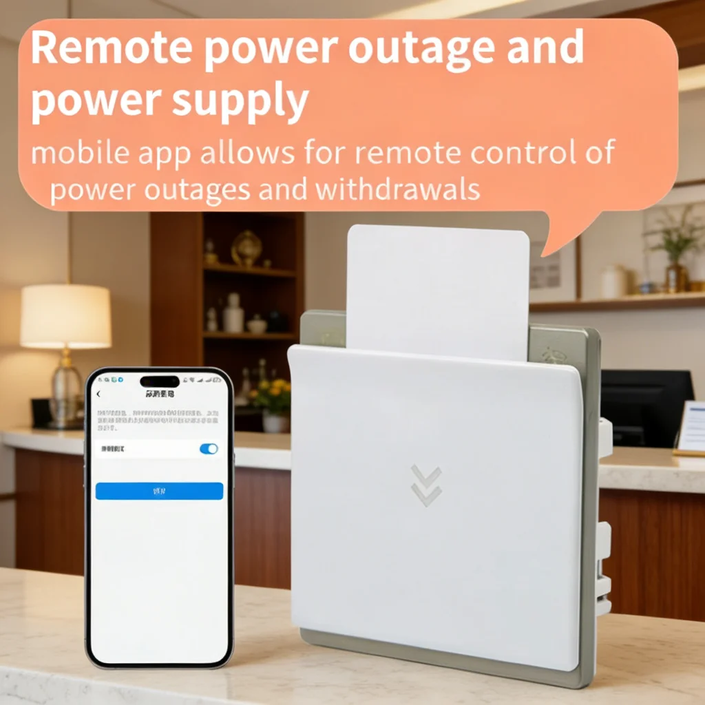Smart Hotel Energy-Saving Power Switch with TTHolte App 2.4 WiFi 13.56MHz Card-Inserting Delayed Supply Device for Hotel Rooms