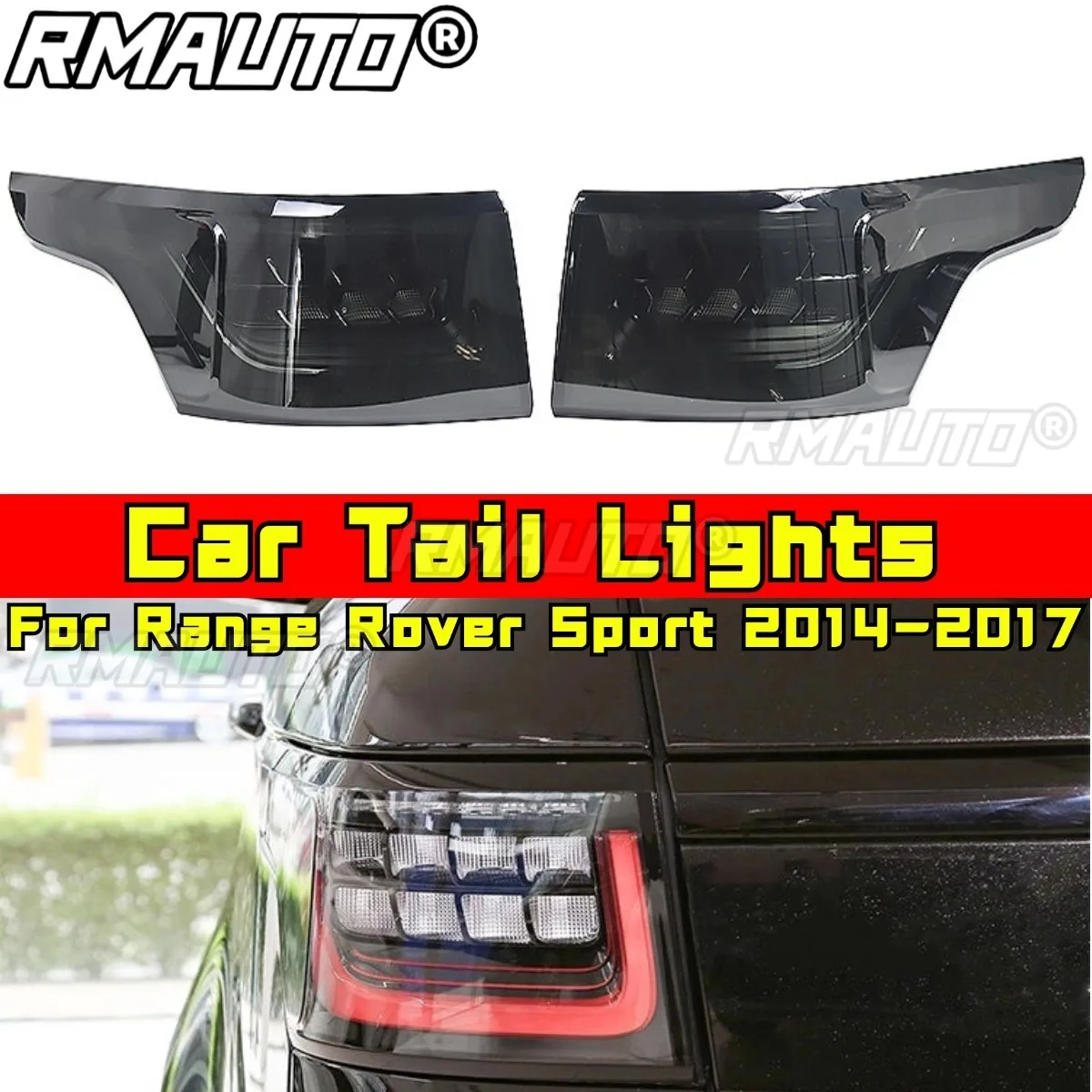 For Range Rover Sport 2014-2017 Chin Body Kit Car Tail Lights Outer LED Tail Light Assembly Rear Brake Lamp Car Accessories