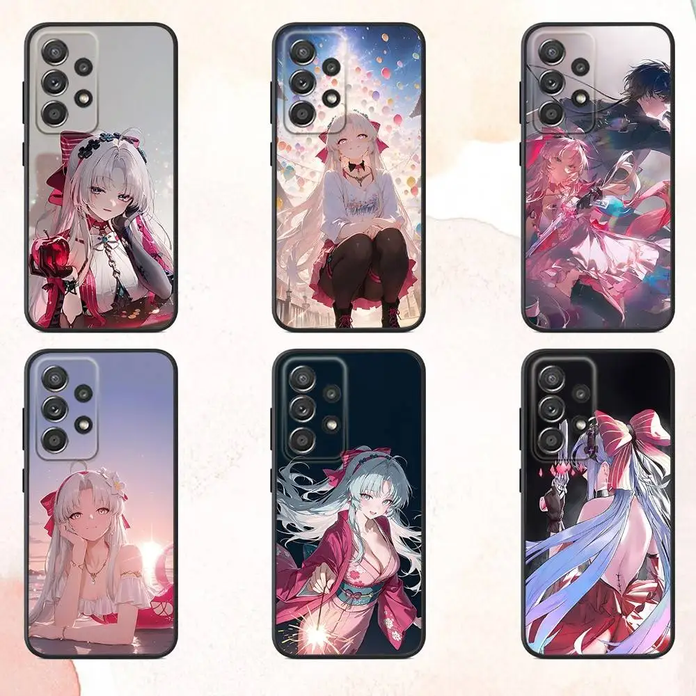 

W-Wuthering Carlotta Waves Phone Case For Samsung S25,S24,S21,S22,S23,S30,Ultra,S20,Plus,Fe,Lite,Note,10,9,5G Black Cover