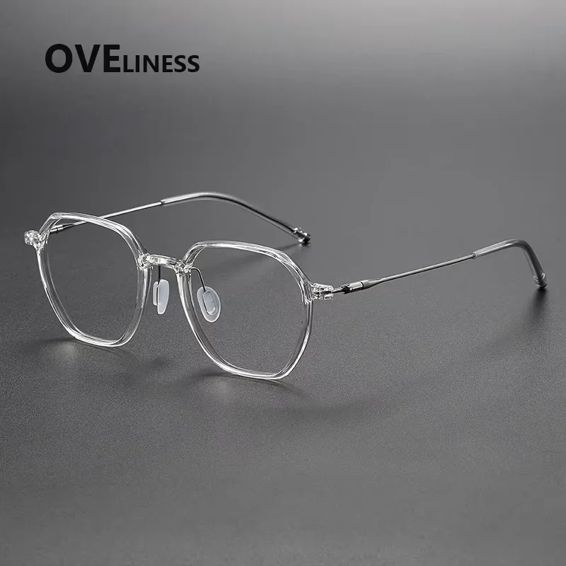 

Acetate Titanium Glasses Frame Men New Brand Design Retro Square Eyeglasses frames Women Spectacles Vintage Ultralight Eyewear
