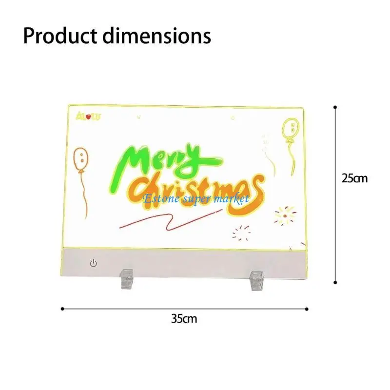 Planche à dessin Rechargeable pour enfants, grand écran 13.7 pieds, 7 colorants, luminosité Modifiable, tapis dessin LED,