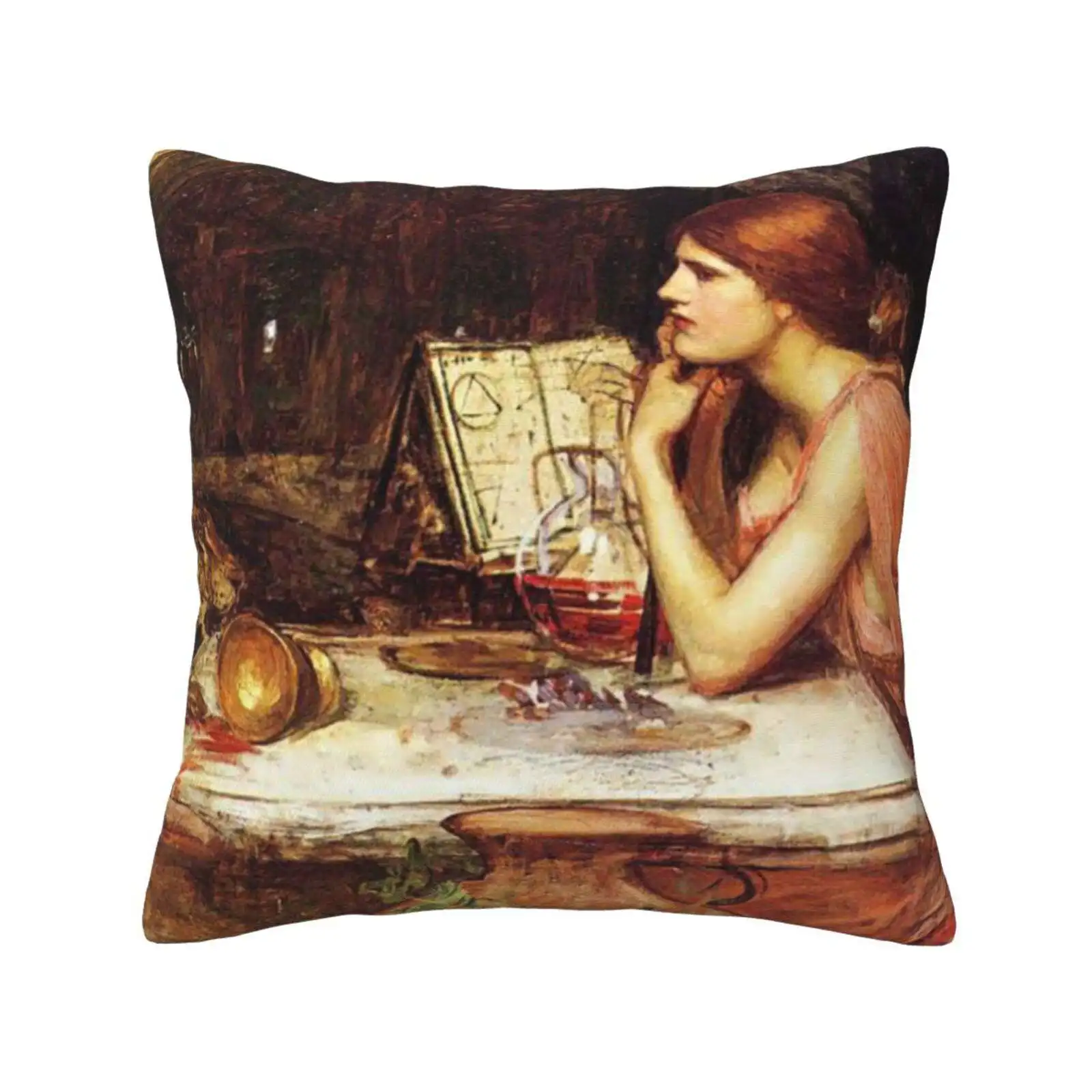 John William Waterhouse-Sketch Of Circe ,-1914 Pillows Case Bedroom Home Decoration Lamia John Waterhouse John William