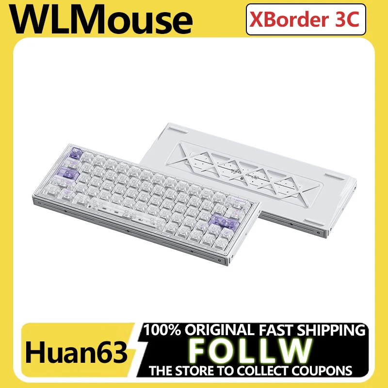 

WLMouse Huan63 Mechanical Keyboard Wired Gaming Keyboard RGB Magnesium Alloy Low Delay 0.125ms RT0.001mm Keyboard Gamer Gift