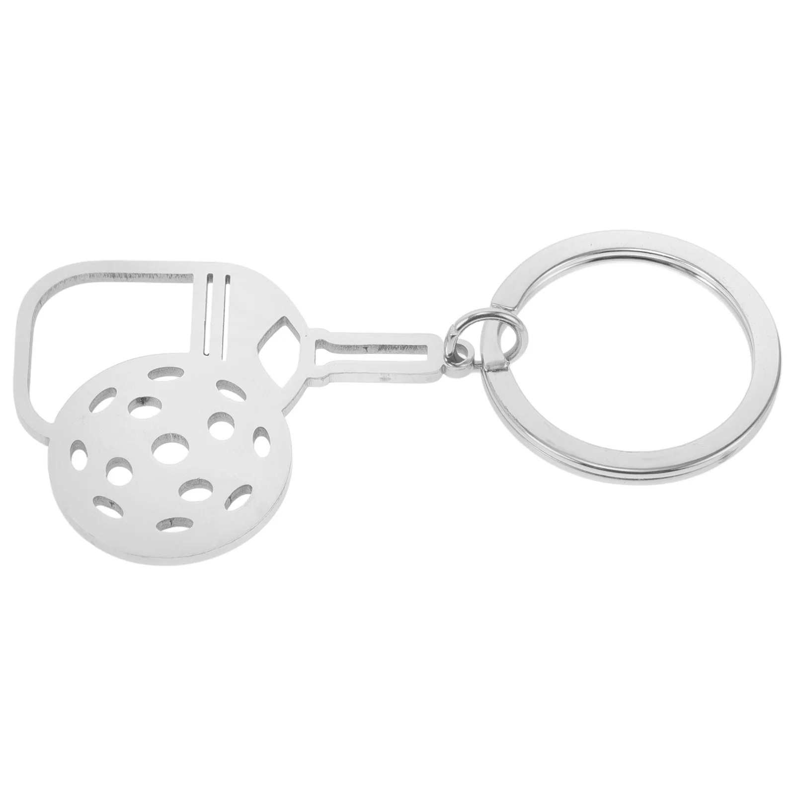 

Racket Pendant Tennis Charm Stainless Steel Key Holder Pickleball Keychains for Women Mini