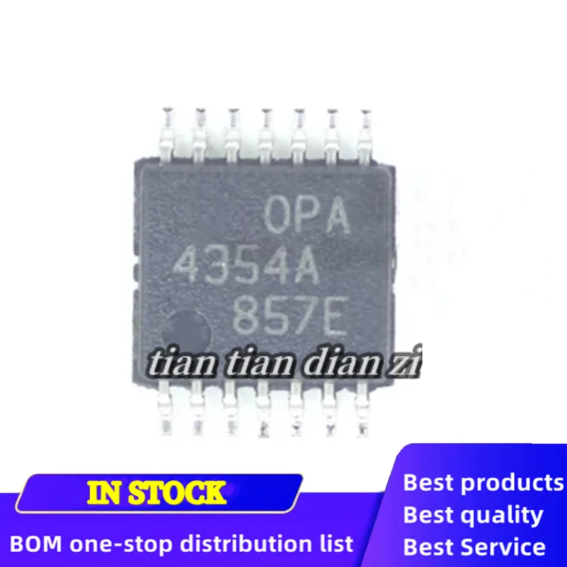 5PCS/LOT OPA4354A OPA4354AIDR 4543A SOP14 chip amplifier ic in stock