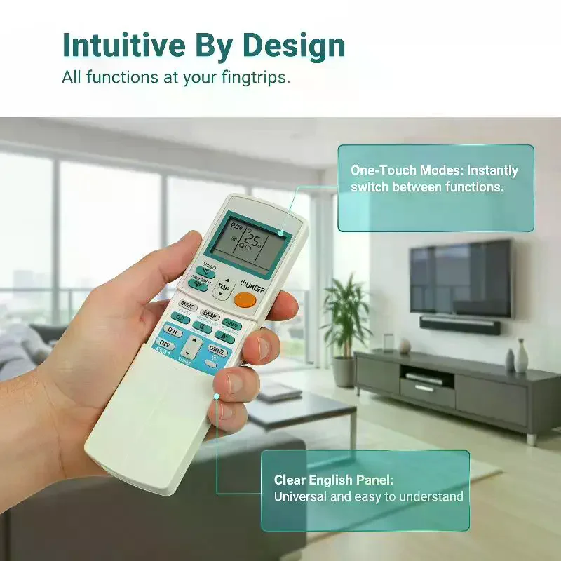 Remote Control For Daikin Air Conditioner Fits ARC433B67 ARC433A1 ARC433B70 And Other ARC433 Series Models