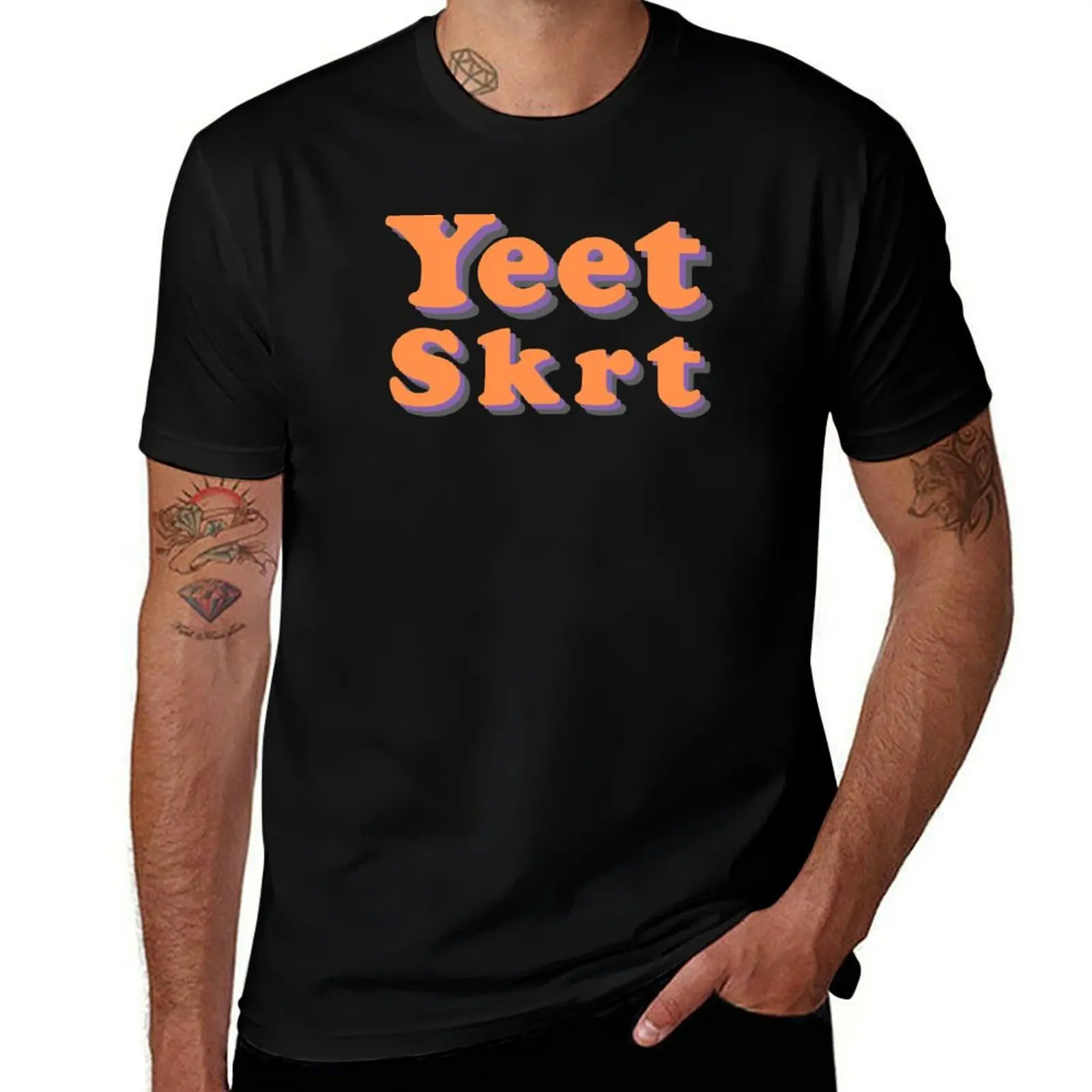 

Yeet, skrt T-Shirt man t shirts for men black cotton t-shirt plain for man package t shirt custom print T-Shirt