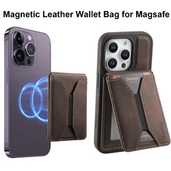 Magnetic Wallet Bag for iPhone 17 16 15 14 13 12 Pro Max Leather Carbon Fiber Texture Pocket Stand for Samsung S26 S25 Ultra FE