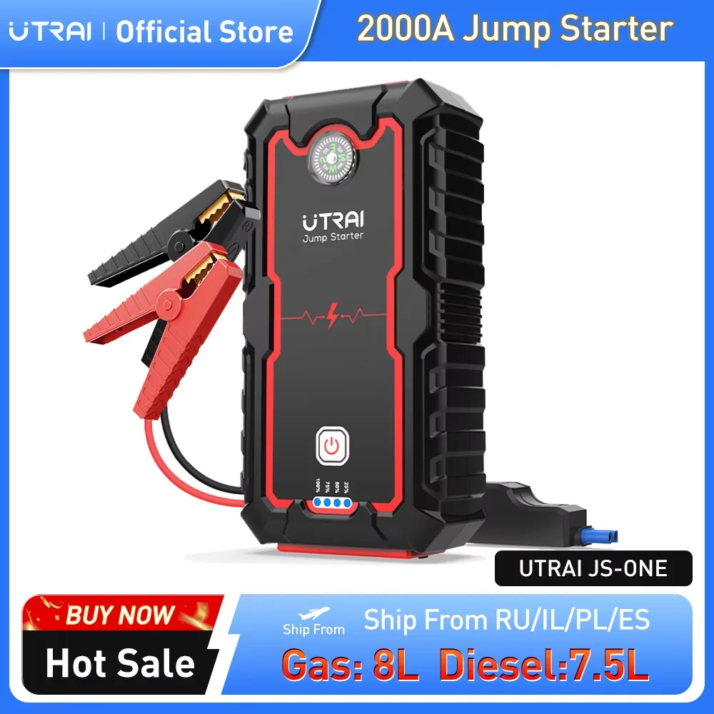 UTRAI 2000A/4000A Car Jump Starter 12V Portable Power Bank