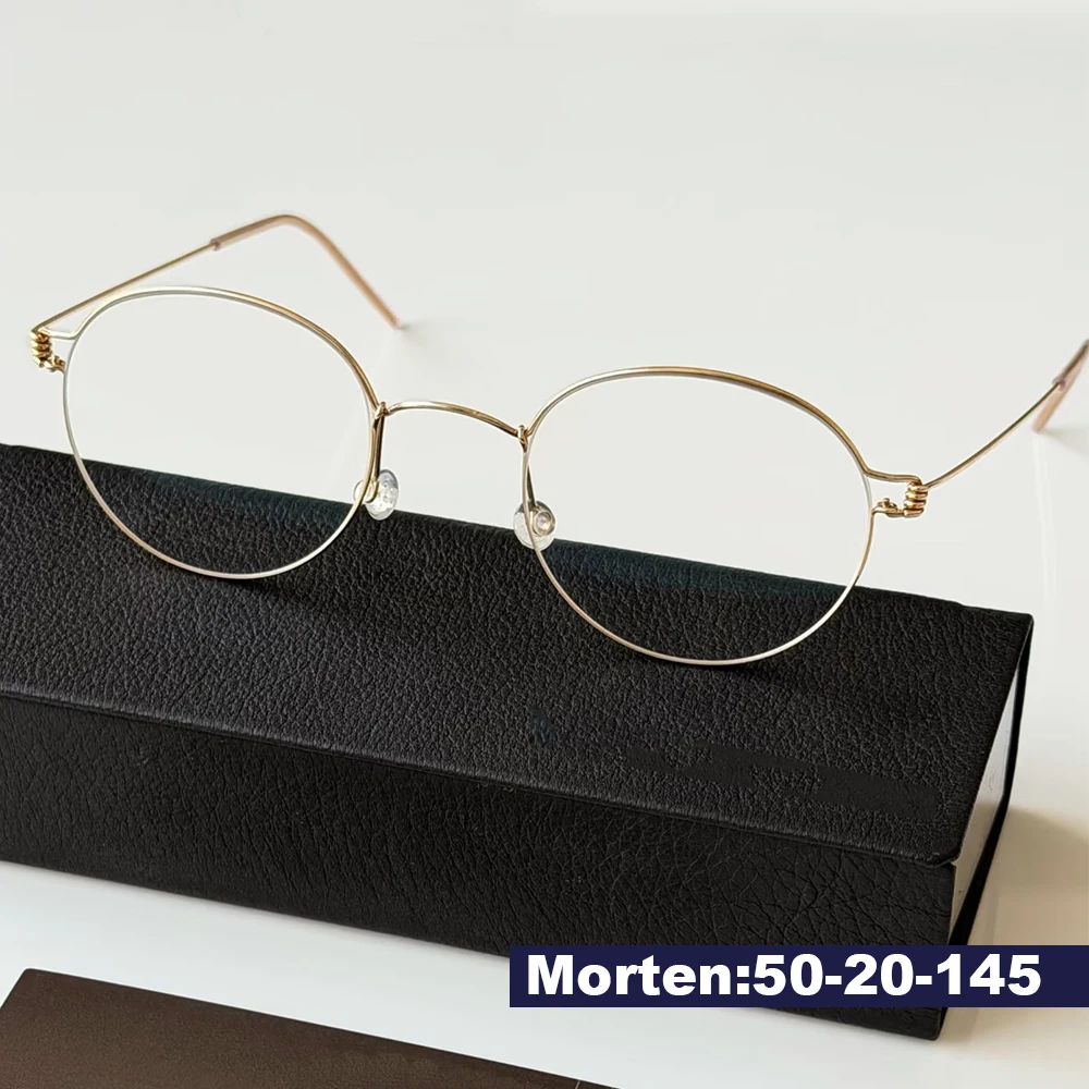 Denmark Brand Round Air Titanium Glasses Frame Men Women Screwless MORTEN 4g Ultralight Eyeglasses Thin Rim Circle Spectacle INS