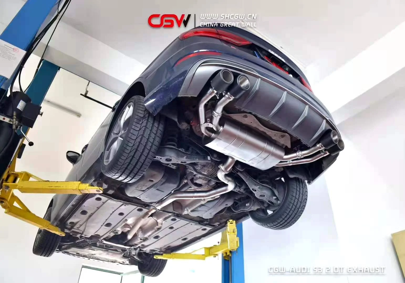CGW Active Sound Valvetronic SS304 Catback for   S3 2.0T 2015+ Exhaust Muffler Pipe with Remote Control
