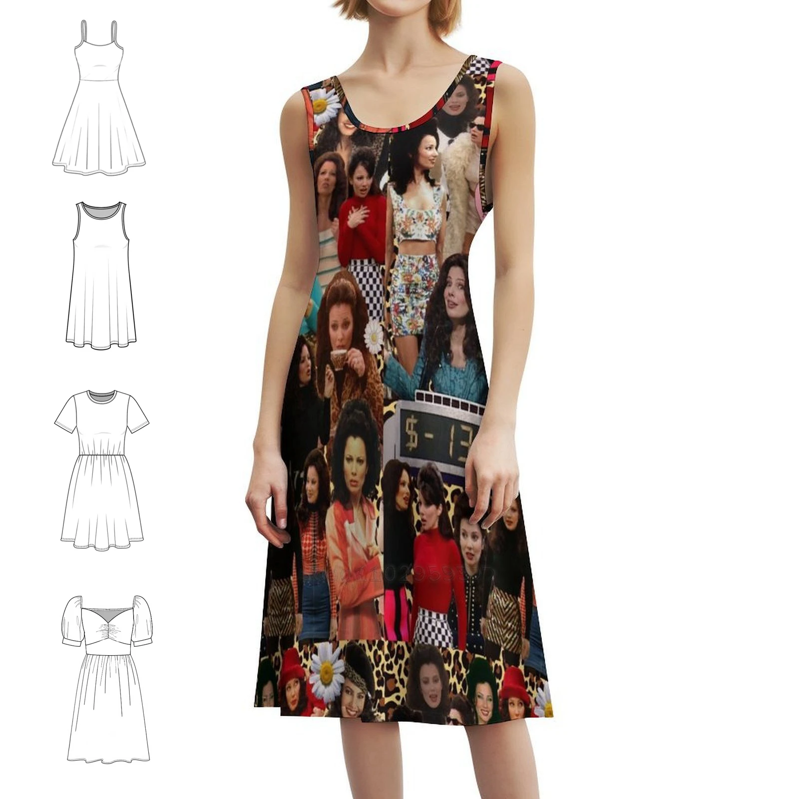 فستان Fran Boho Chic أنيق أنيق لحفلات الزفاف على الشاطئ، فستان Fran Fine Fran Drescher The Nanny The Party