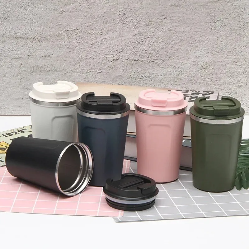 

1pcs Insulated Cups Hot Travel Stainless Steel Coffee Cup Thermal Mug Leak-Proof Thermos Bottle Tea Coffee Mug Vacuum Flask