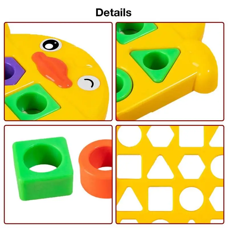 Geometric Shape Matching Game Toy Parent-child Interactive 3D Jigsaw Puzzle Educational Learning Sensory Toy Gift For Kids