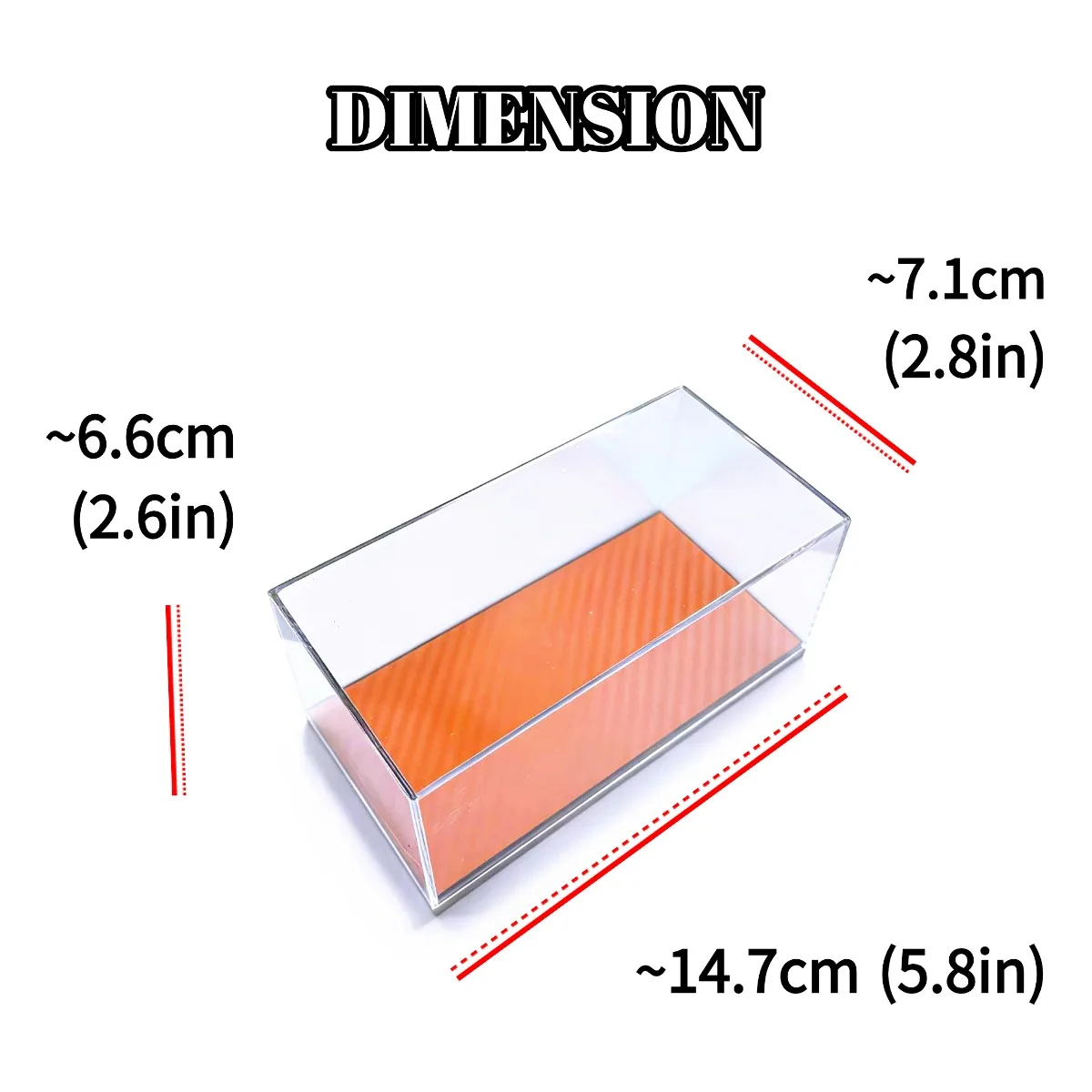 Présentoir en acrylique 5.8 "x 2.8" pour échelle 1:43 1:64 1:87, modèle de voiture, figurine de rangement à collectionner, Diorama de construction Miniature à monter soi-même