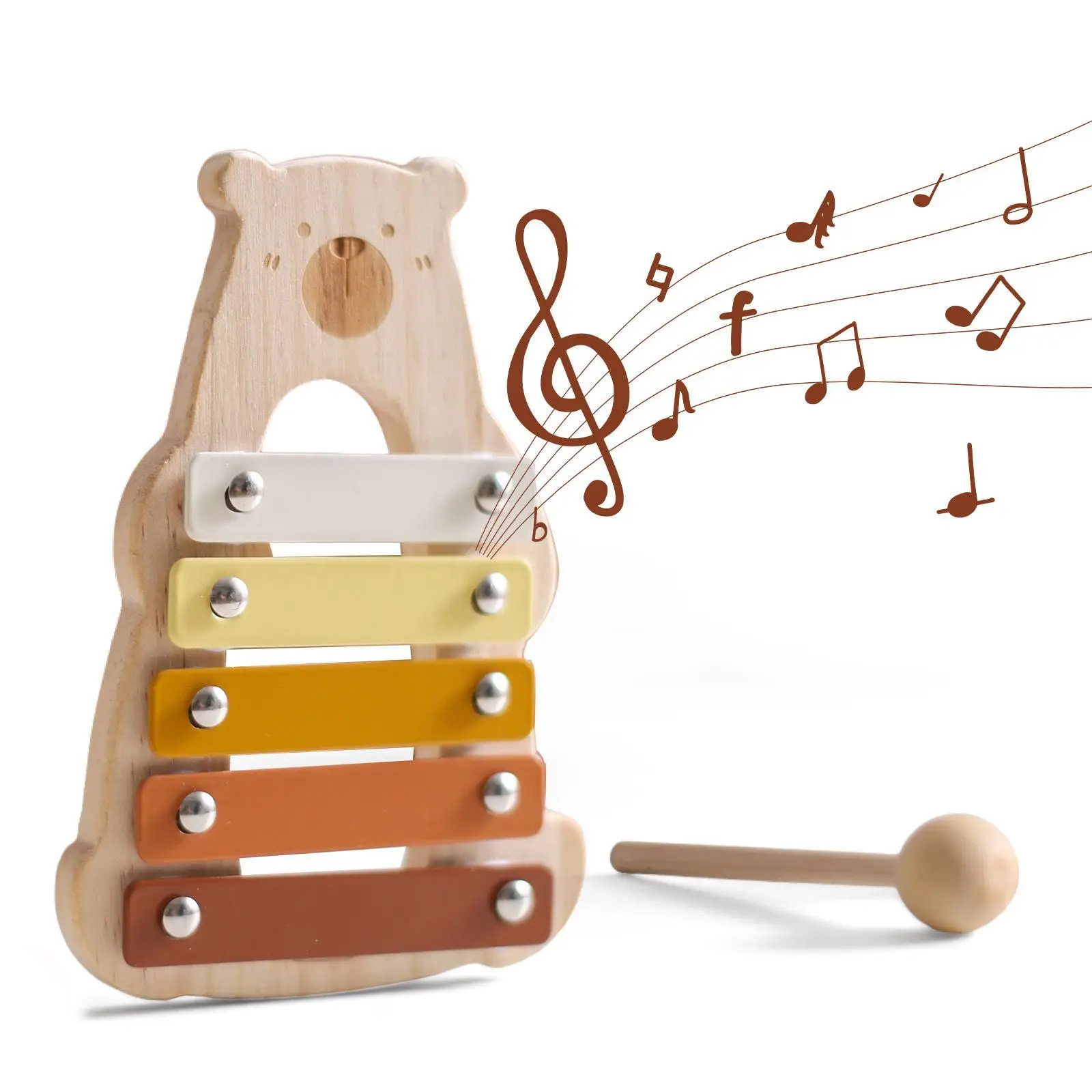 5 Note Wood Xylophone Xylophone Musical Toy for Outside Event Music Lessons