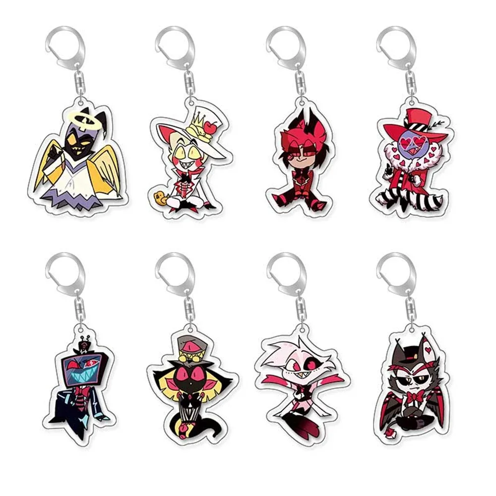 Gioco Hazbin hotel figura portachiavi cartone animato nuovo portachiavi borsa ciondolo auto coppia accessori compleanno ragazzi uomini ragazza