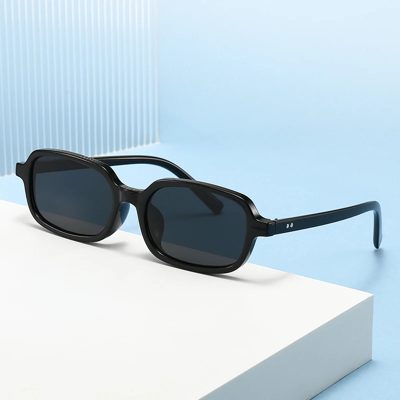 Protective Glasses New Small Rectangle Sunglasses Women Fashion Colorful Lens Shades Trending Rivets Leopard Frame Sun Glasses image 3