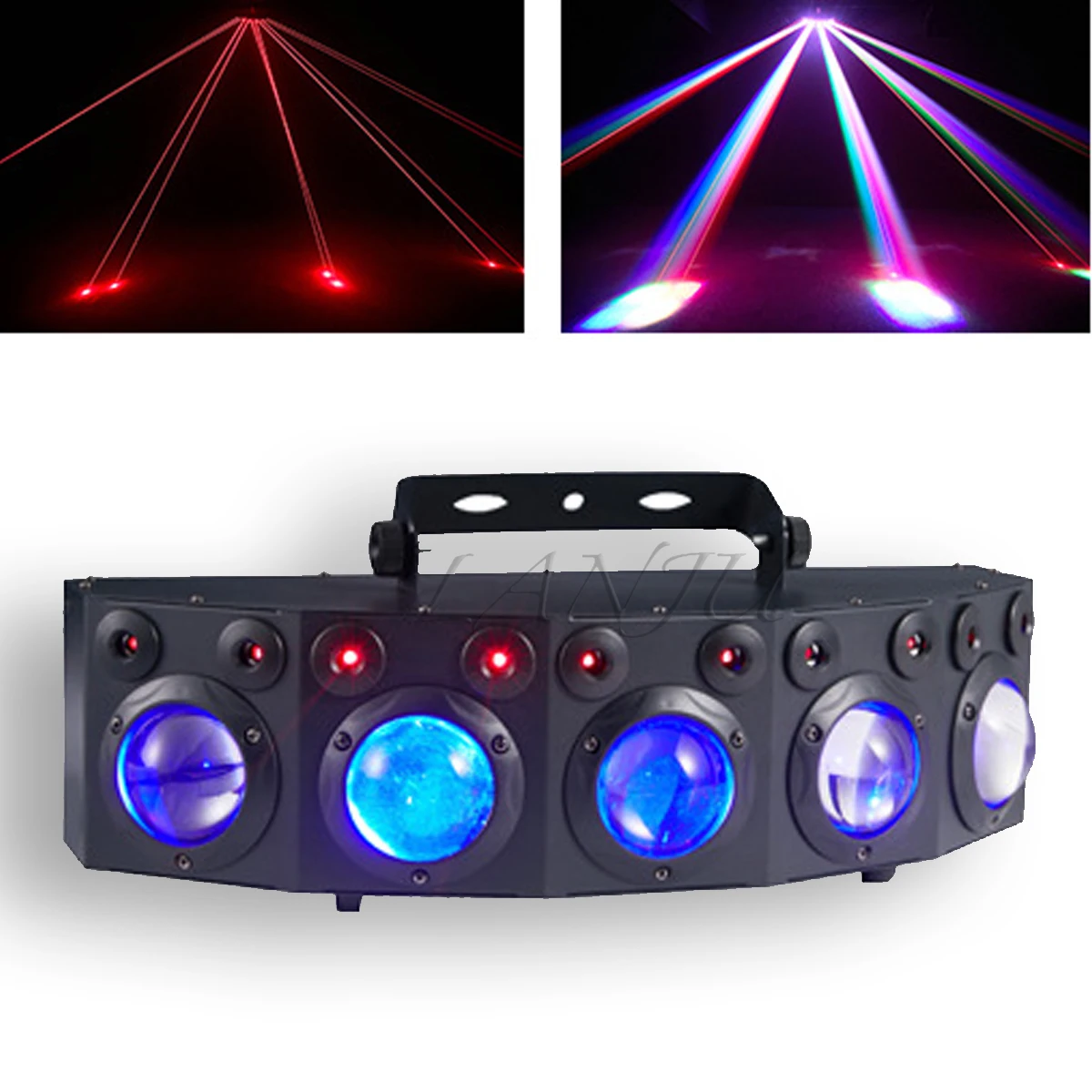 LED Fan Beam Laser Light Christmas Party Room Decoration Atmosphere Lamp DMX Control Flash Stage Lights Disco DJ Bar Spotlight