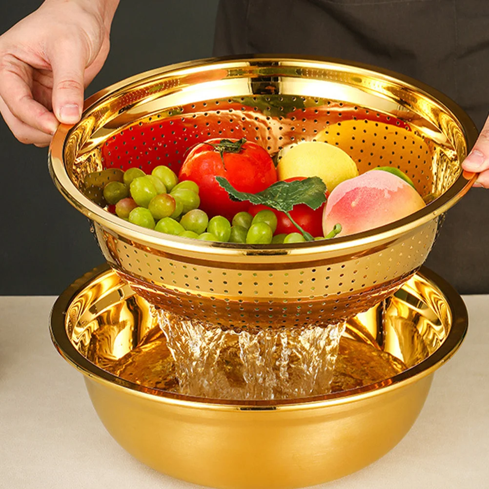 

Stainless Colander 18cm Basket Sink Stainless Steel Colander Strainer Fine Mesh Kitchen Fruit Vegetable Washer