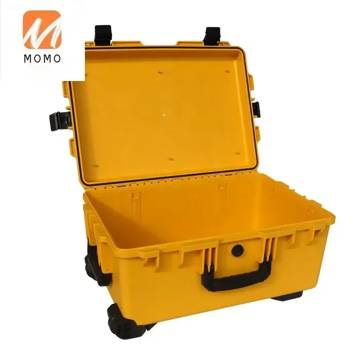 L230 Wholesale 25 Inch Yellow Waterproof Plastic Hard Case Rolling Tool Box with Wheels