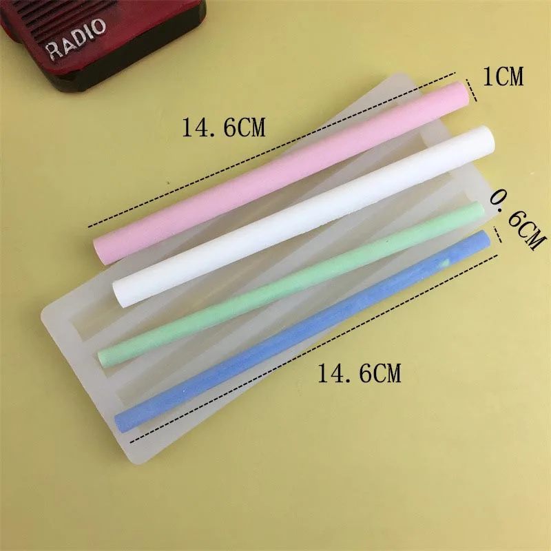 DIY Sealing Wax Stick Silicone Mold Half Round Long Strip Lacquer Wax Stick Handmade Creative Silicone Mold Candle Making