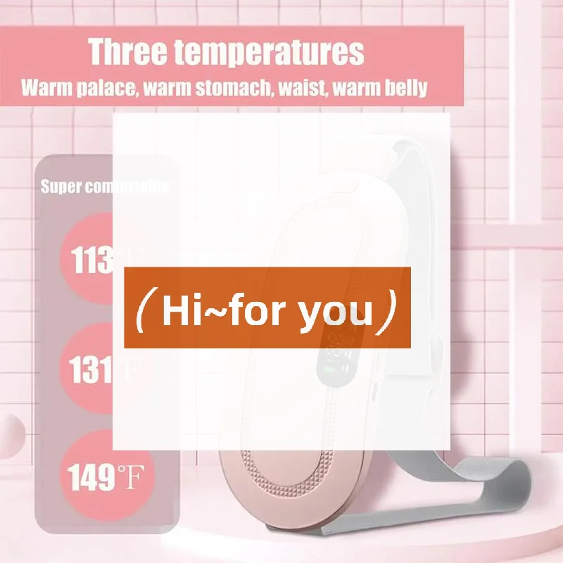 Portable Electric Waist Massage Belt Vibration Infrared Heat Ergonomic Design for Lumbar Strain Relief